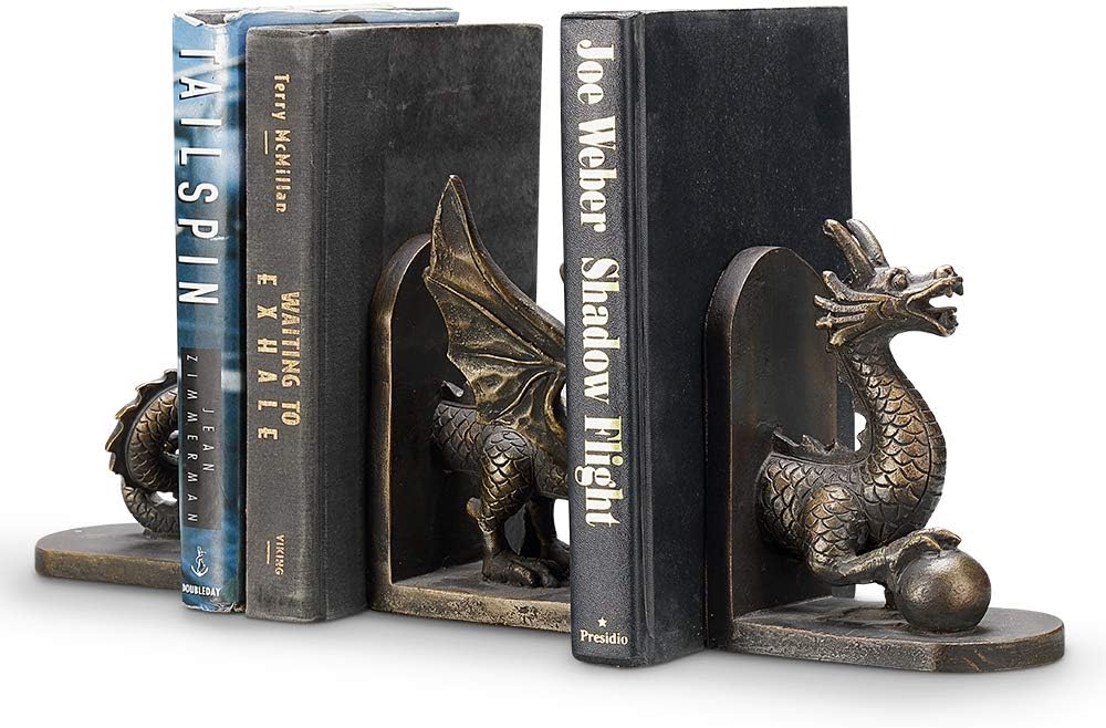 Mythical Dragon Bookend Trio