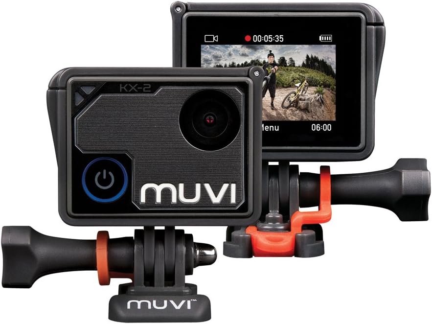 Veho Muvi KX-2 Pro Action Camera | KX-Series | Handsfree Camcorder | WiFi | 16GB microSD Card | 4k Action Cam | 12MP Photo | 4k30 / 1080p100 | Waterproof Housing (VCC-009-KX2-PRO)