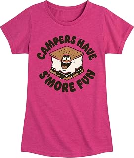 Instant Message - Camping is Smore Fun - Toddler & Youth Girls Short Sleeve Graphic T-Shirt