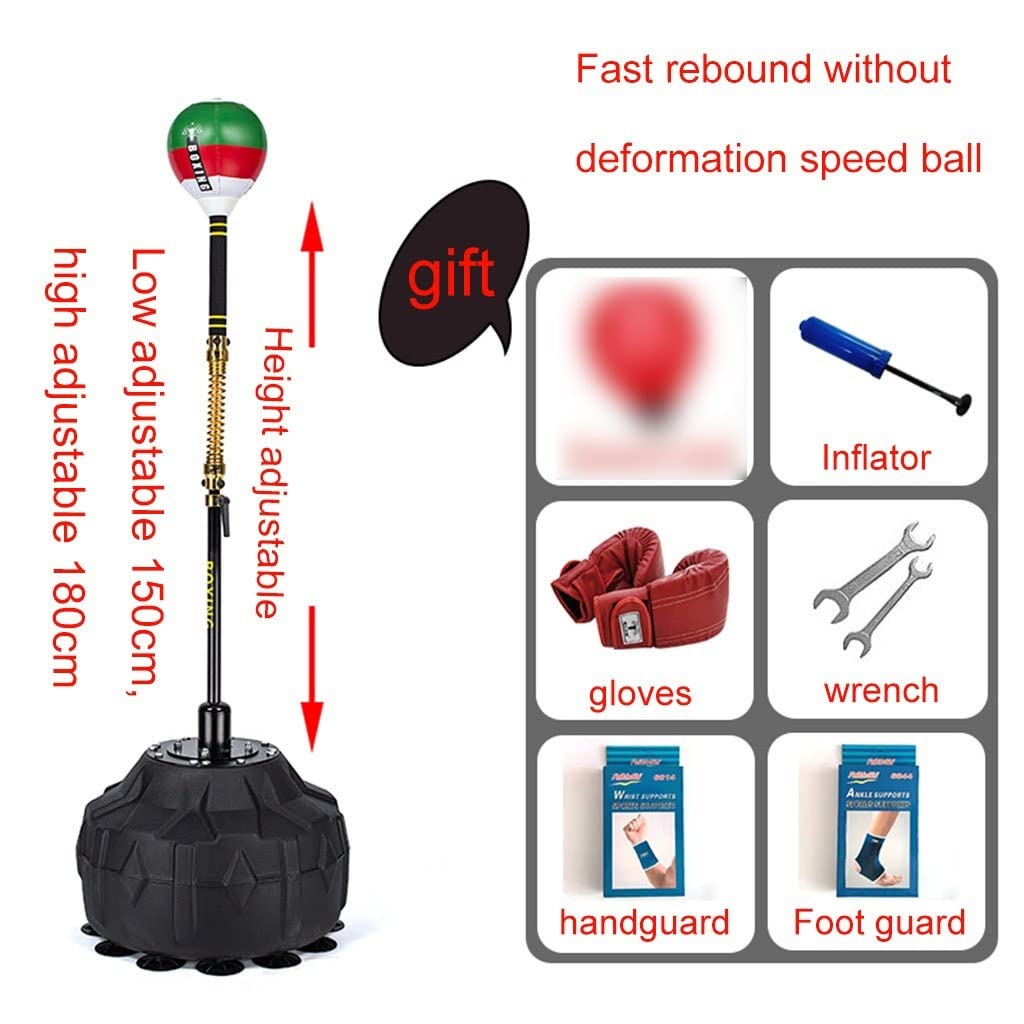 Boxsack Cobra Bag Fitness Reflex Bag Geschenk 4 Ersatzbälle Und Boxhandschuhe Freistehende Workout Punching Ball Speed ​​Bag Boxsack Mit Ständer Und Verstellbarer Höhe