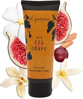 Di Palomo Wild Fig & Grape Hand & Nail Cream 75ml. Hand Moisturiser & Cutical Cream. Hand Cream for Very Dry Hands. Ladies & Mens Hand Cream. Hand & Nail Care Moisturiser with Skin Care.