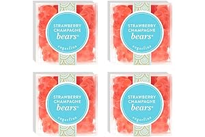 Sugarfina Strawberry Champagne Bears Small CandyCube Gummy Bear, 3.9oz, 6 Count