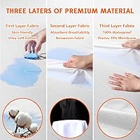 Vista 4 de Protector de funda de edredón impermeable, lavable, perfecto para la incontinencia y ropa de cama para niños, fundas de edredón impermeables, ideal
