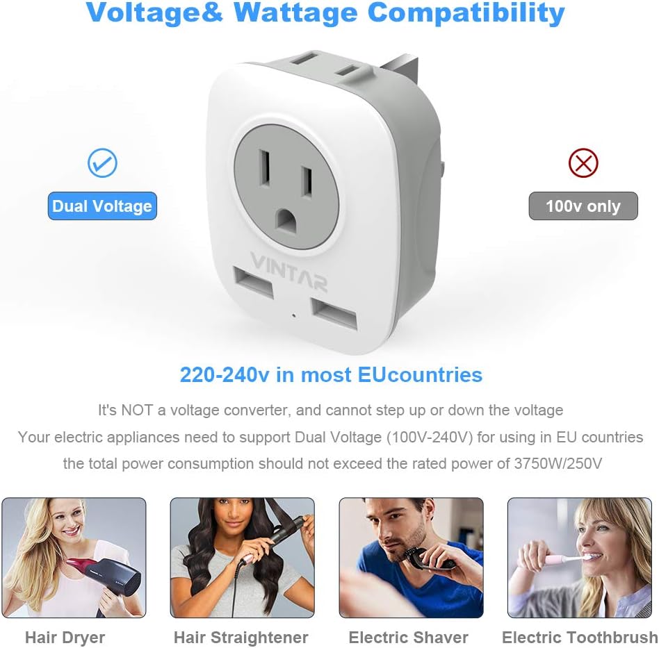 Buy UK Ireland Travel Plug Adapter, VINTAR International Power Adaptor