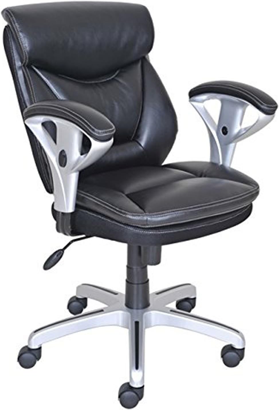 Bonded Leather Student Chair in Black