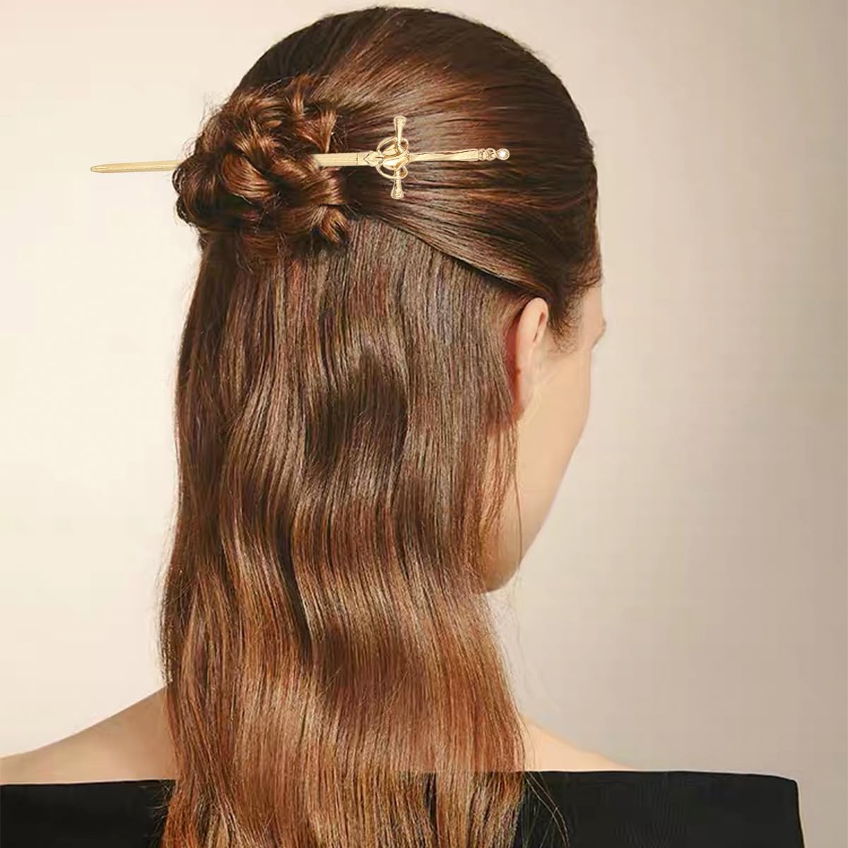 8 PCS Metal Sword Hair Sticks - Vintage Chinese Style Chopsticks for Girls and Women - Simple and Elegant Hair Pins Headdress - Image 4