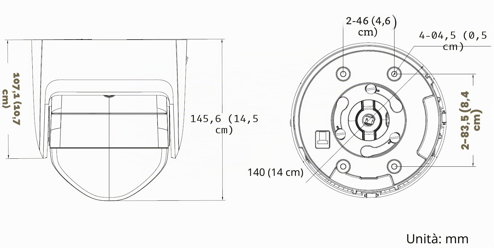 Hikvision DS-2CD2346G2P-ISU/SL (2,8 mm)(C) Turret 4 megapixel telecamera di sorveglianza, illuminazione fino a 30 m, telecamera di sicurezza professionale, fotocamera Acusense con filtro falso