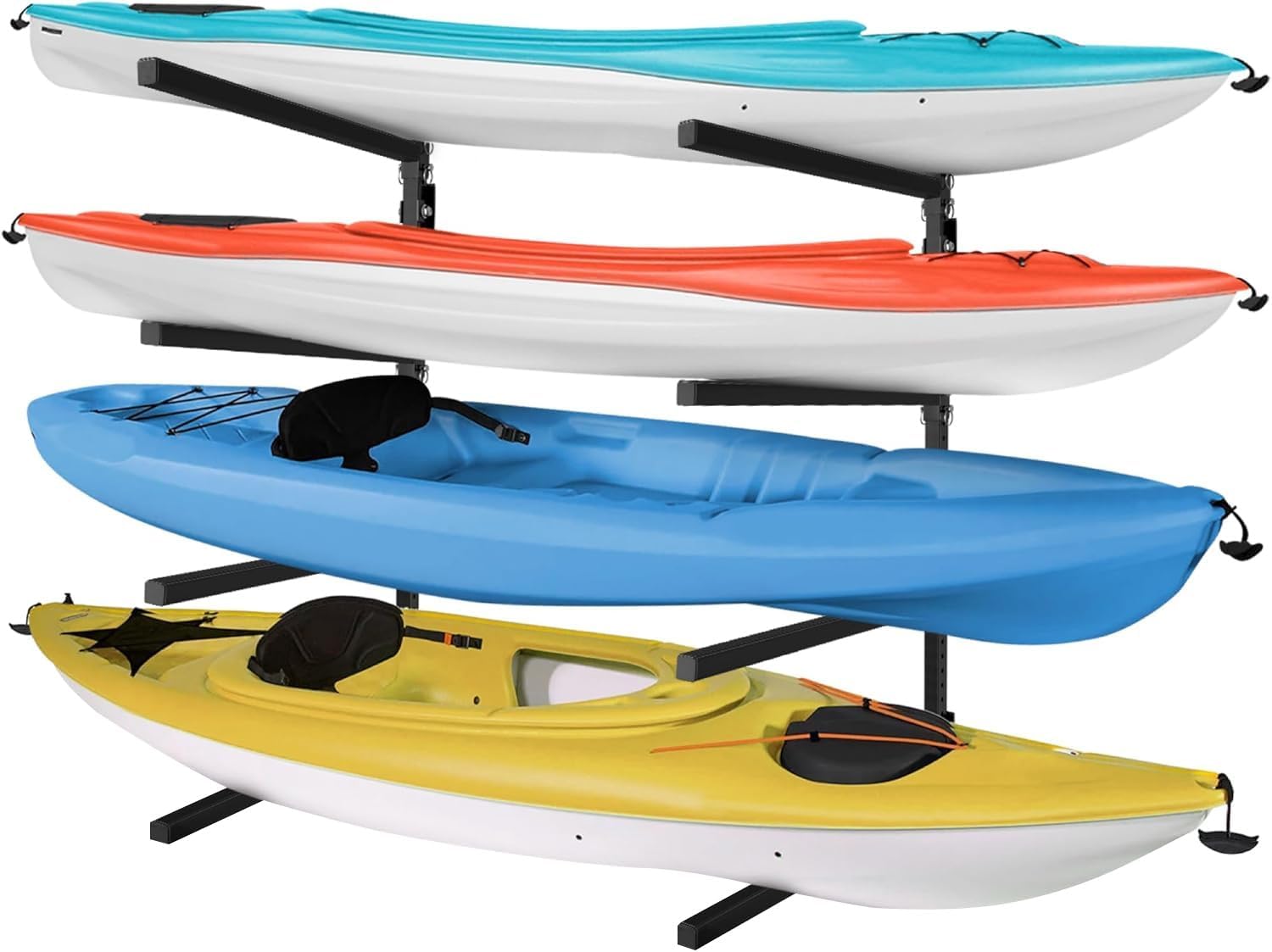 Yes4All Kayak Storage Rack Kayak Wall Mount Rack 400lbs 4 Adjustable Levels Kayak Rack for Outdoor, Indoor Kayak Storage Rack