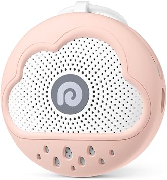 Dreamegg White Noise Machine - Portable Sound Machine Baby with Safe Silicone Cover, Features Powerful Battery, 21 Soothing Sound, Noise Canceling for Sleeping, Baby Registry Gift, NurseryPink