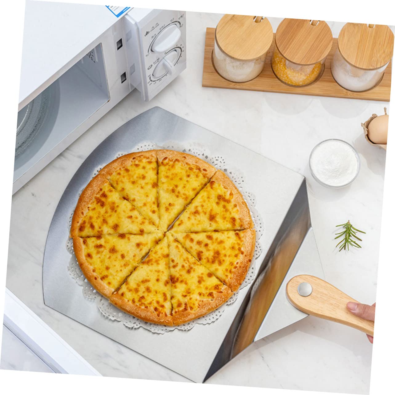 ABOOFAN Pizza Transfer Spatel Faltbar Für Zuhause Kuchenspatel Küchenschaufel Backzubehör Pizza Spatel Schaufeln Einfach Zu Verstauen Zum Transportieren Von Gebackenem Kuchen