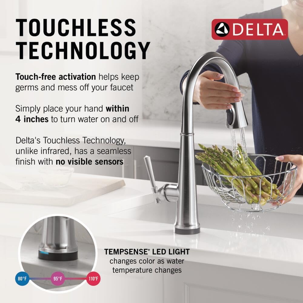 Touch2O Technology Kitchen Faucet with Touchless Technology