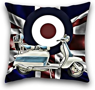 Lambretta Scooter Cushion Cover, Lambretta, Union Jack, Mod, Target, Cushion Choice of sizes, Handmade 10 to 20 inch See Description