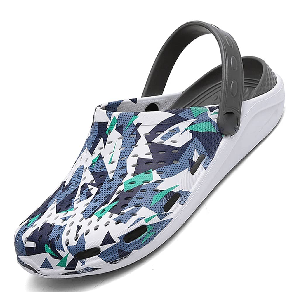 MMRTDJDR Sandalias para Hombre, Zuecos con Agujeros Unisex de Verano, Zapatillas Ligeras para Parejas, Sandalias Antideslizantes Coloridas de EVA, Zapatos de Playa para Hombre, Chanclas