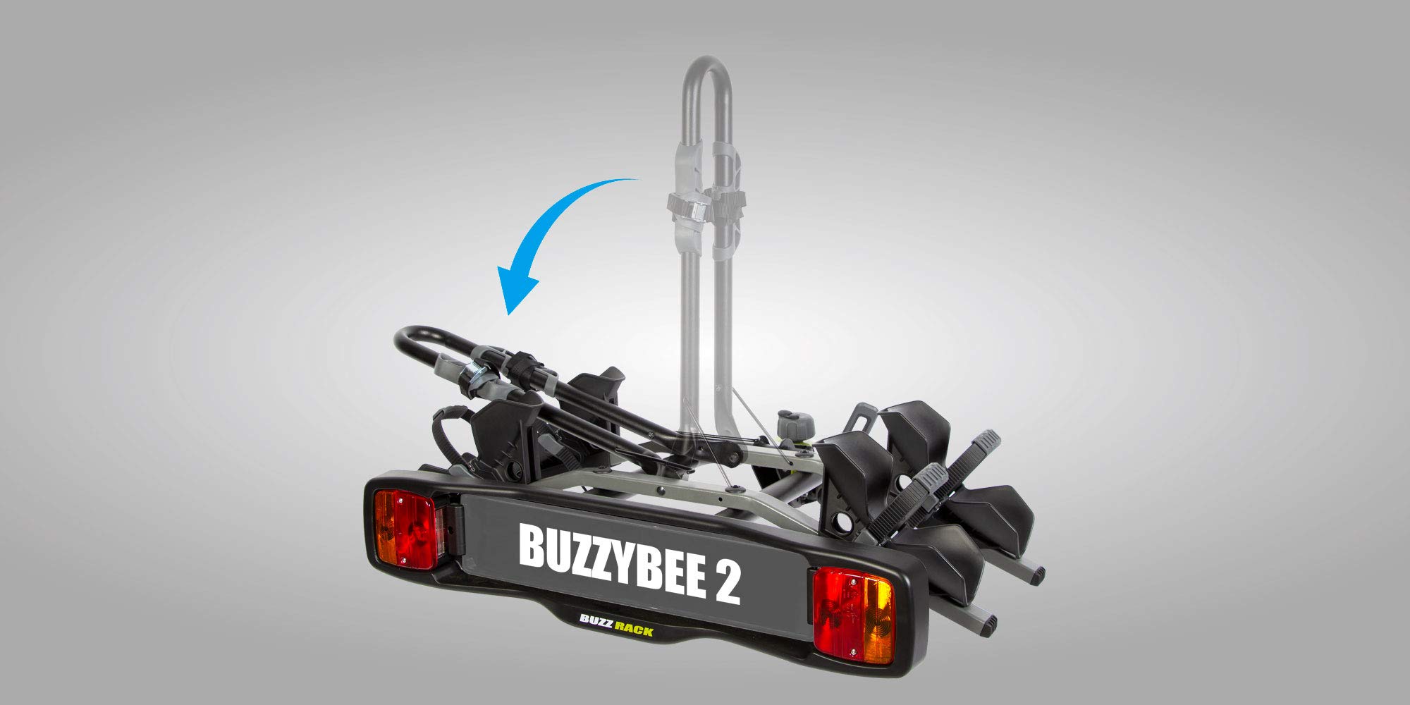 New Buzzy Bee 2 Fahrradträger für Anhängerkupplung, Plattform für 2 Fahrräder