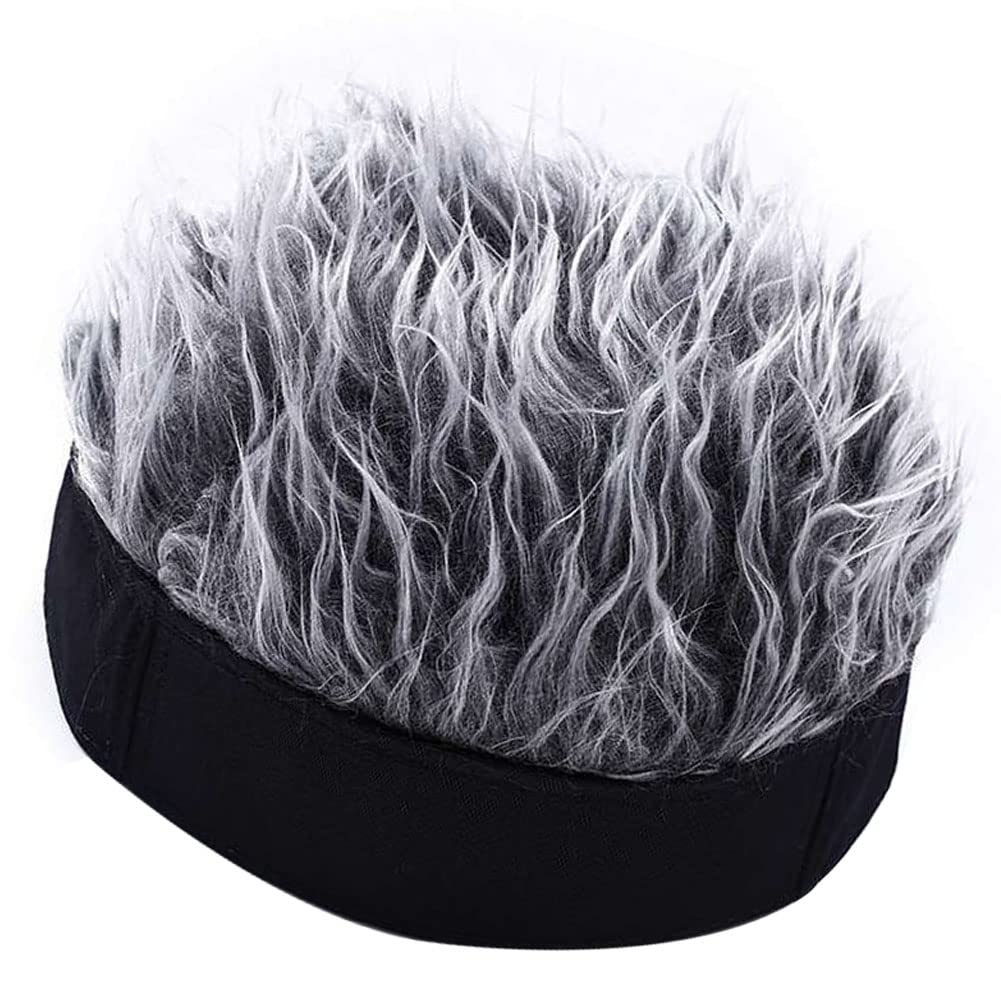 Nowość włosy daszki czapka japońskie anime hip-hop czapka beanie ze sztucznymi włosami unisex retro peruka kapelusze cosplay kostium kapelusz