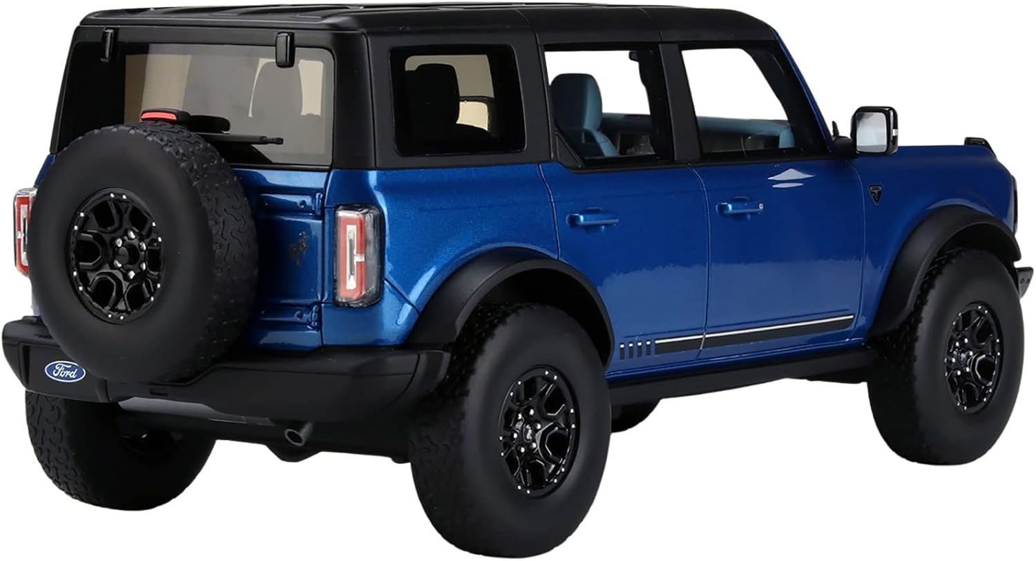 LIMITED EDITION ACME 2021 Bronco First Edition Lightning Blue Metallic & Matt Black 1/18 Model Car by GT Spirit for Acme US046