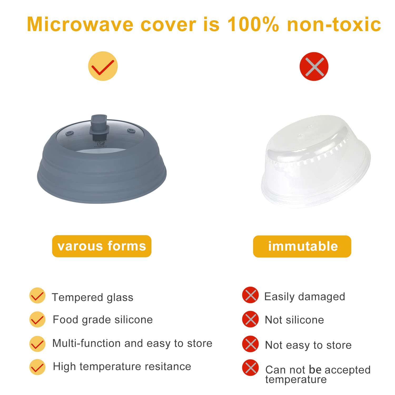 Microwave Cover Large Microwave Cover for Food Collapsible Plate Cover Lid with Easy