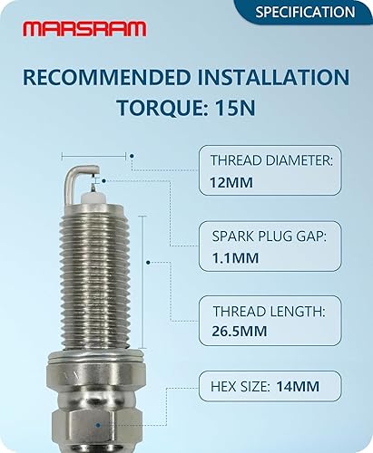 Miniatura 6 de Marsram Bobina de encendido UF549 y bujía 9029 juego de 4 para Nissan Altima Versa Sentra Cube NV200 2007 2008 2009 2010 2011 2012 Nissan Altima
