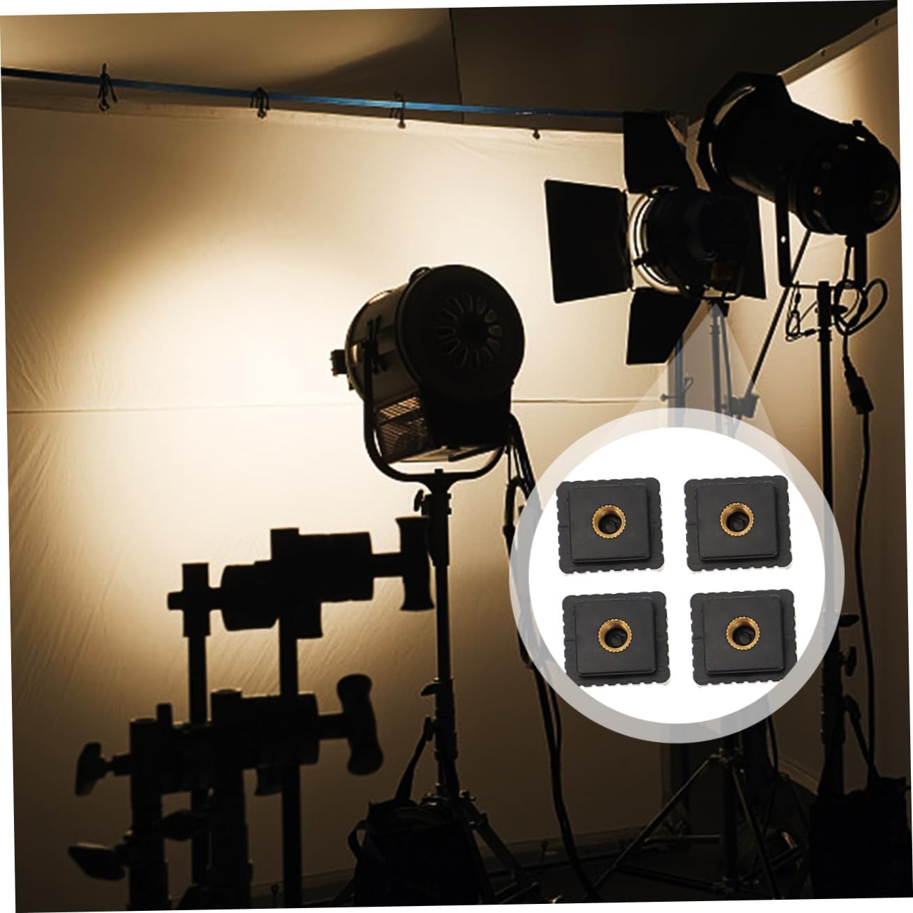 Flash Stand Adapter 4 Pack Hot Shoe Mount for Camera Quick Release Bracket 1/4 Inch Screw Compatible