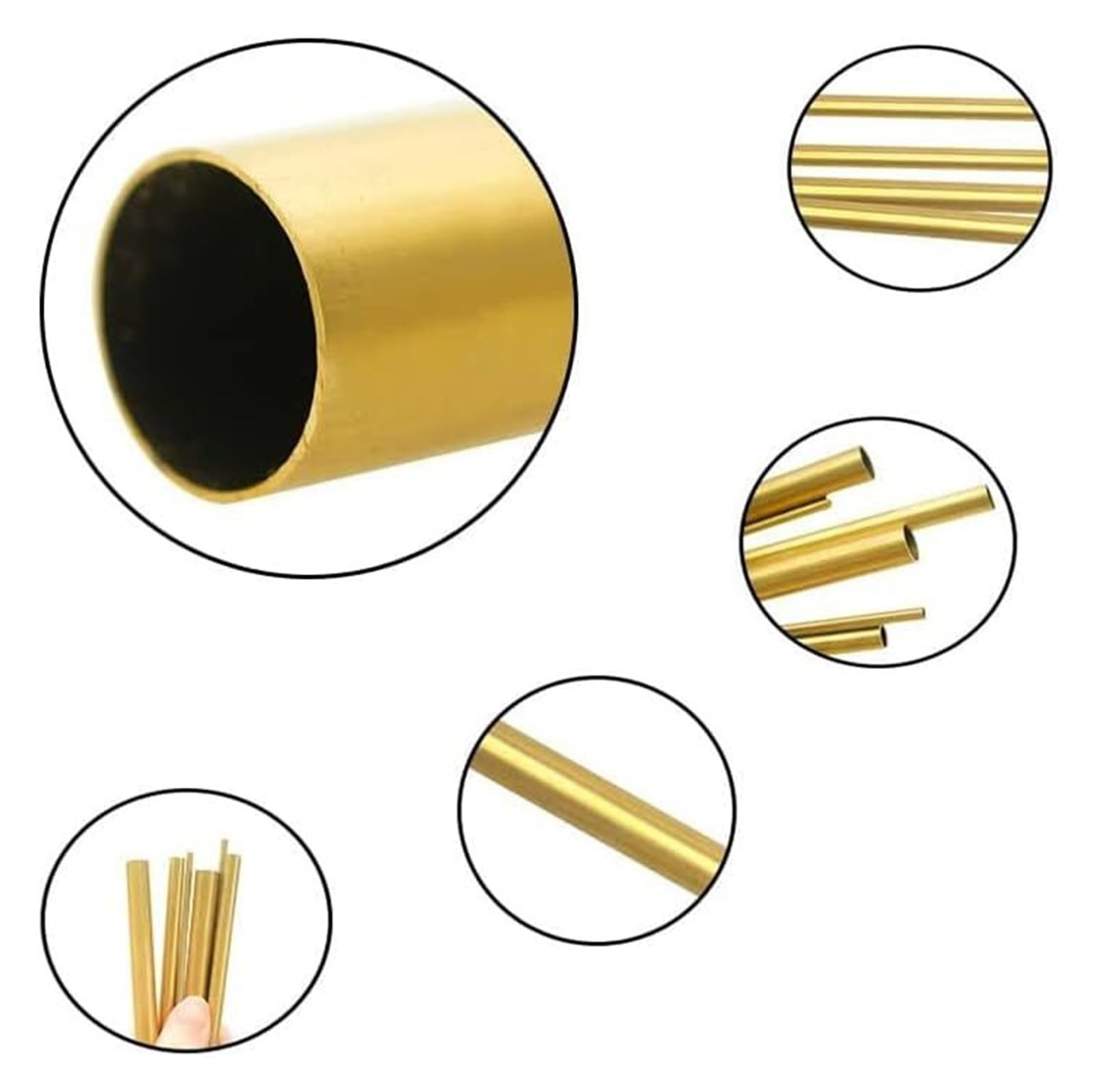 Tubo in ottone tondo diametro lunghezza 200 mm 300 mm 500 mm tubo senza saldatura(OD 16 x ID 14mm)