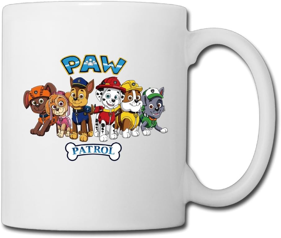 PAW Patrol Animated Series Six Rescue Dogs Ceramic Custom Coffee/Tea Mug White 11oz For Funny Gifts