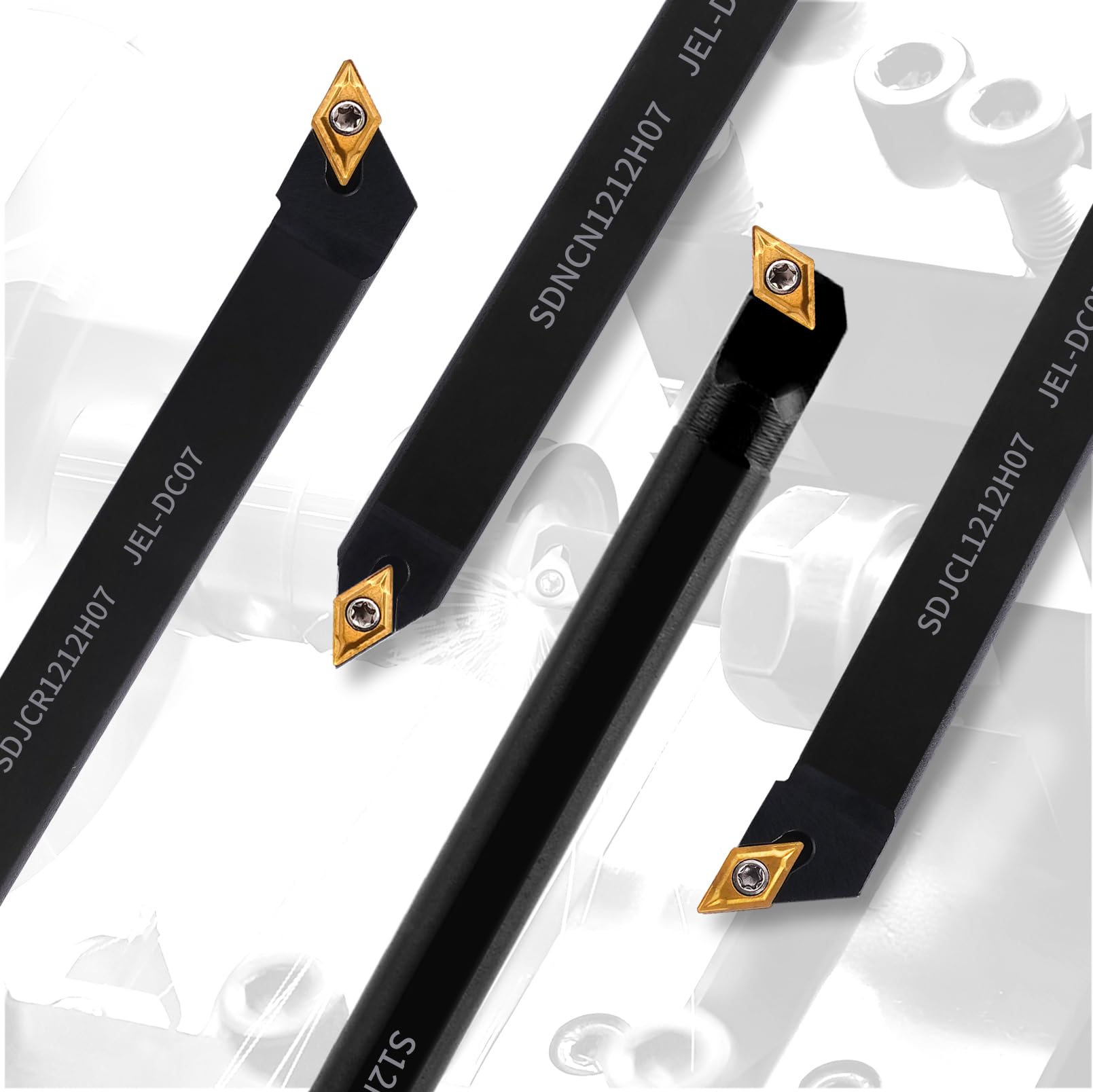 Amazon | Gluwoer インデクサブル旋盤 1/2インチシャンク 21個キット 7