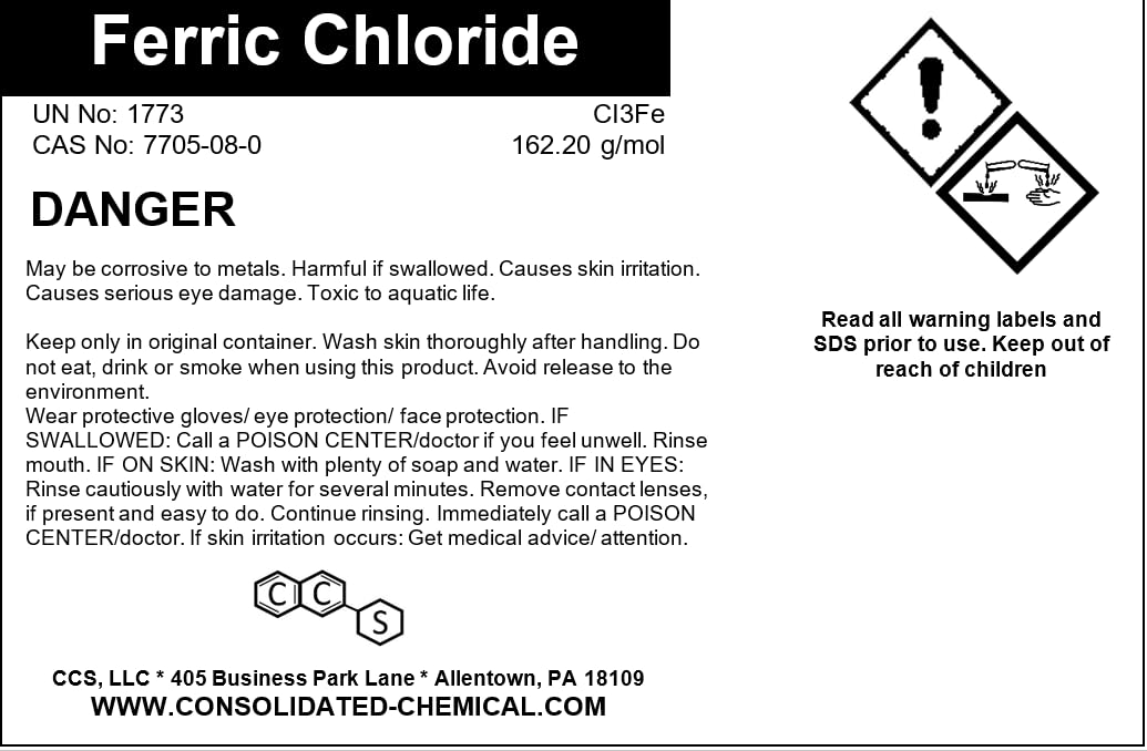 Ferric Chloride - High Concentration Chloride Solution - Wide Applications - Ideal as Etching Cream, Coagulant for Water Treatment - Copper and Stainless Steel Etchant Solution (100mL (3.3 Fl Oz))