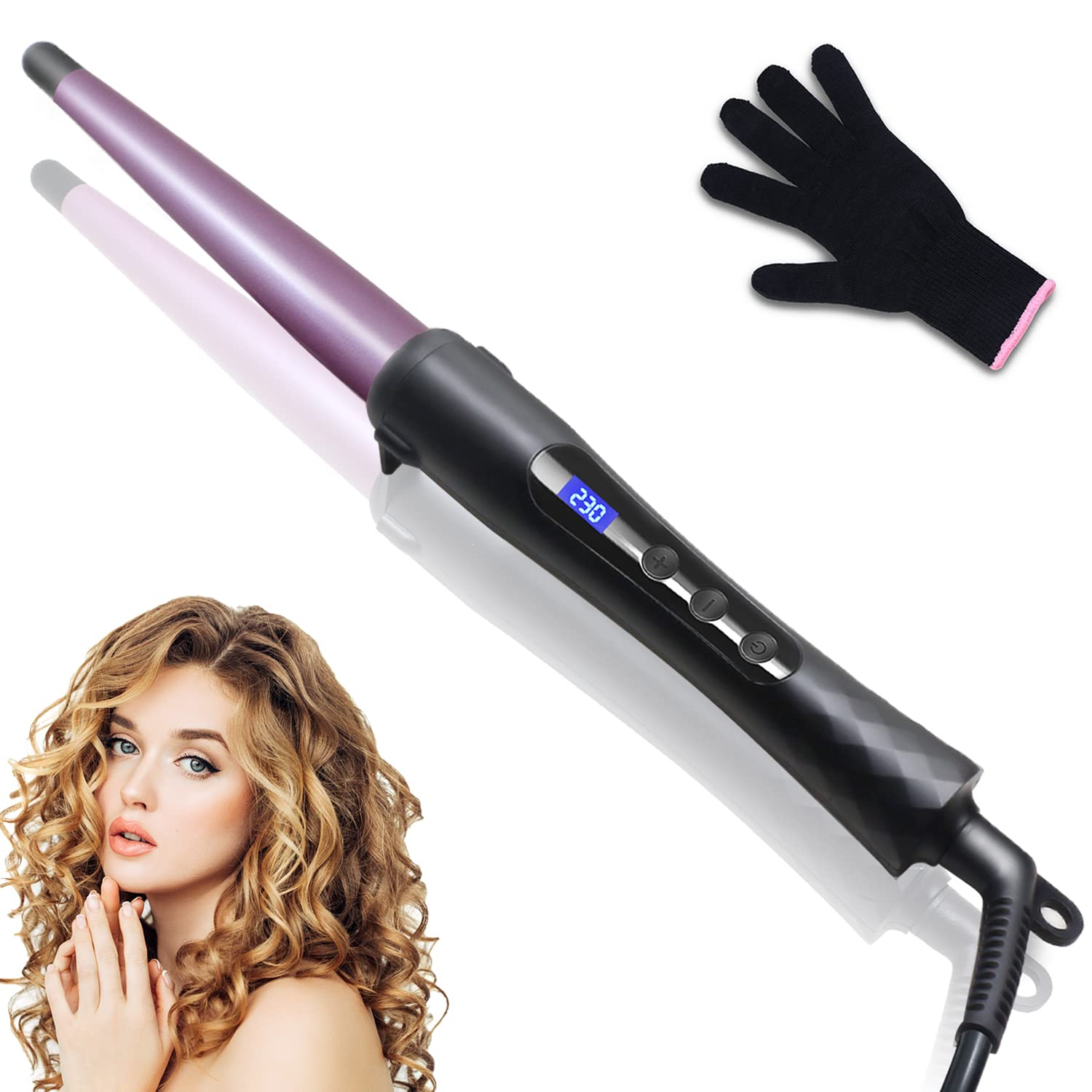 Tapered Barrel Curling Inch Tapered Curling Wand 1/2-1 Inch