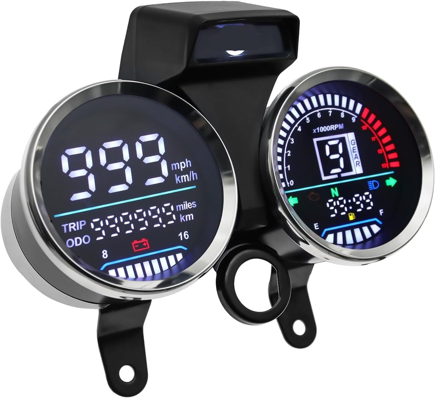 Motorbike Odometer Motorcycle Speed Tachometer for GN 125 Digital Meter Assembly Tachometer Odometer Gauge Gear Indicator Instrument