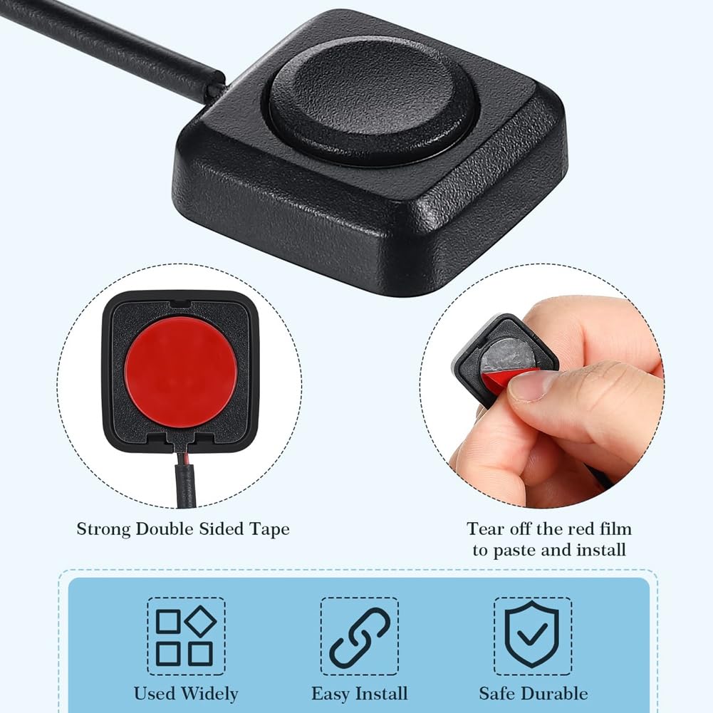 omolly 4 Pcs Momentary Push Button Switch, 12V/24V Latching Push Switch Button, Mini Switch On-Off Rocker Switch - Image 3