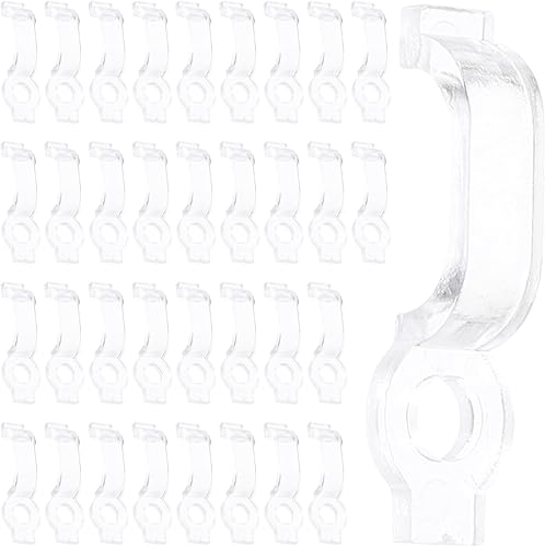 Mikikit Tiras de luces LED con clip de tira de luz, tiras de luces LED, clips LED para exteriores, tiras de luz LED, soportes de tira de luz,