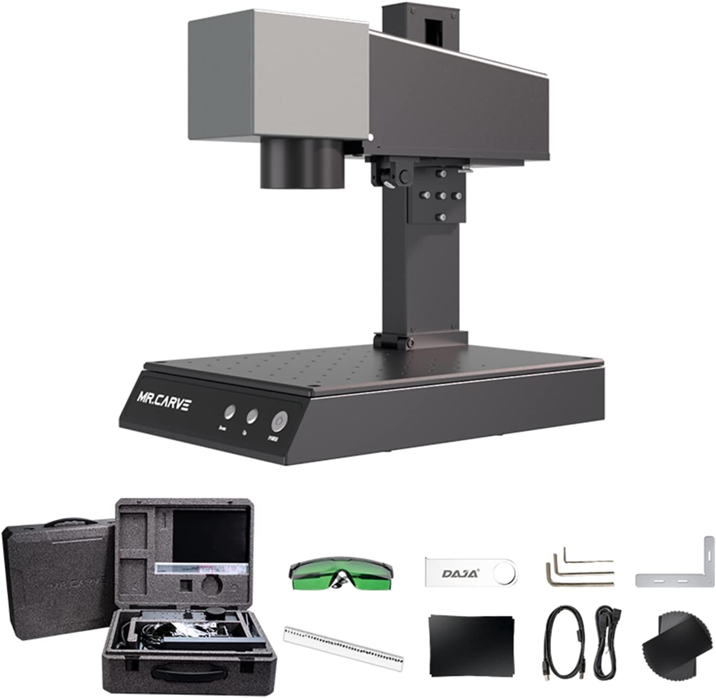 OUNA Laser Engraver Desktop Marking Engraving Carving Marker Machine High Speed for All-Metals Jewelry Plastics Suitable for Home DIY Logo Printer Industrial Batch Porduction