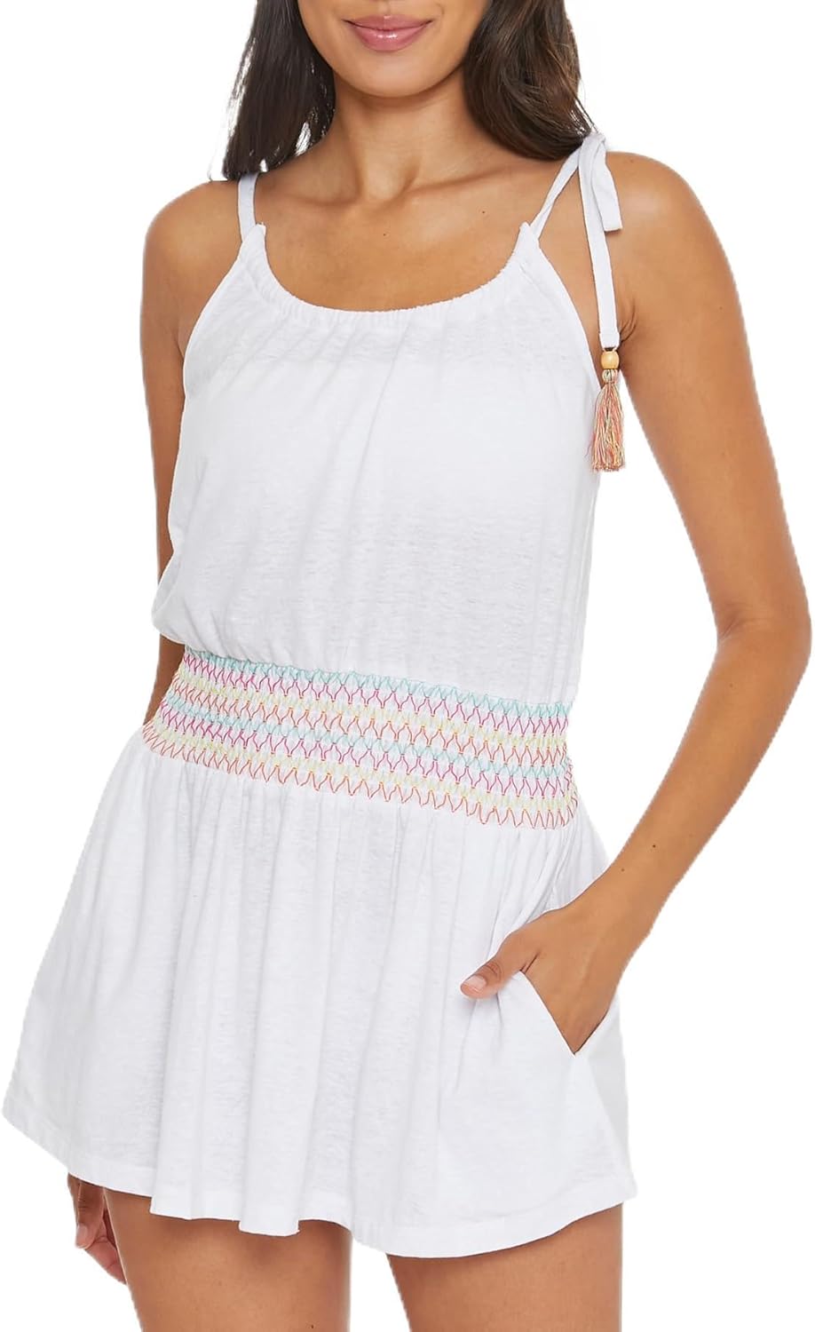 Women's Sunset Multiway Dress, Casual, Beach Cover Ups Large White