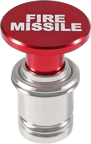 MELIFE - Encendedor de cigarrillos de automóvil con botón de misiles de fuego, accesorio universal de repuesto de 12 voltios de aluminio anodizado