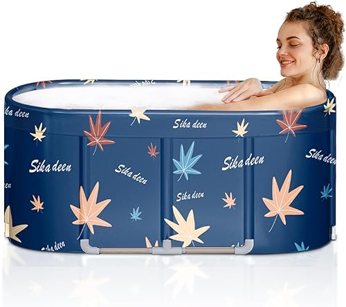 LERGNA Bañera portátil, bañera independiente plegable, bañera japonesa de remojo, bañera de ducha, bañera de spa plegable para adultos, niños y
