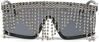 willochra Flat Top tassel Sunglasses حجر الراين نظارات الشمس نظارات Diamond Party ظلال للنساء UV400