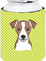 Vista 432 de Caroline's Treasures BB1293LITERK Tablero de ajedrez verde lima Weimaraner Botella de vino Hugger Funda Enfriadora Abrazador Lavable a Máquina