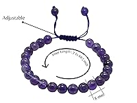 Vista 476 de Amazing Gemstone Yaxaite Bracelet for Women Men's Gifts - Protection Healing Crystal Bracelet - 8mm Gemstone Beaded Adjustable Bracelet Pulseras