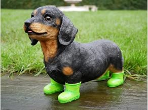 Novelty Fun Garden Ornament Gift - Sausage Dog in Boots