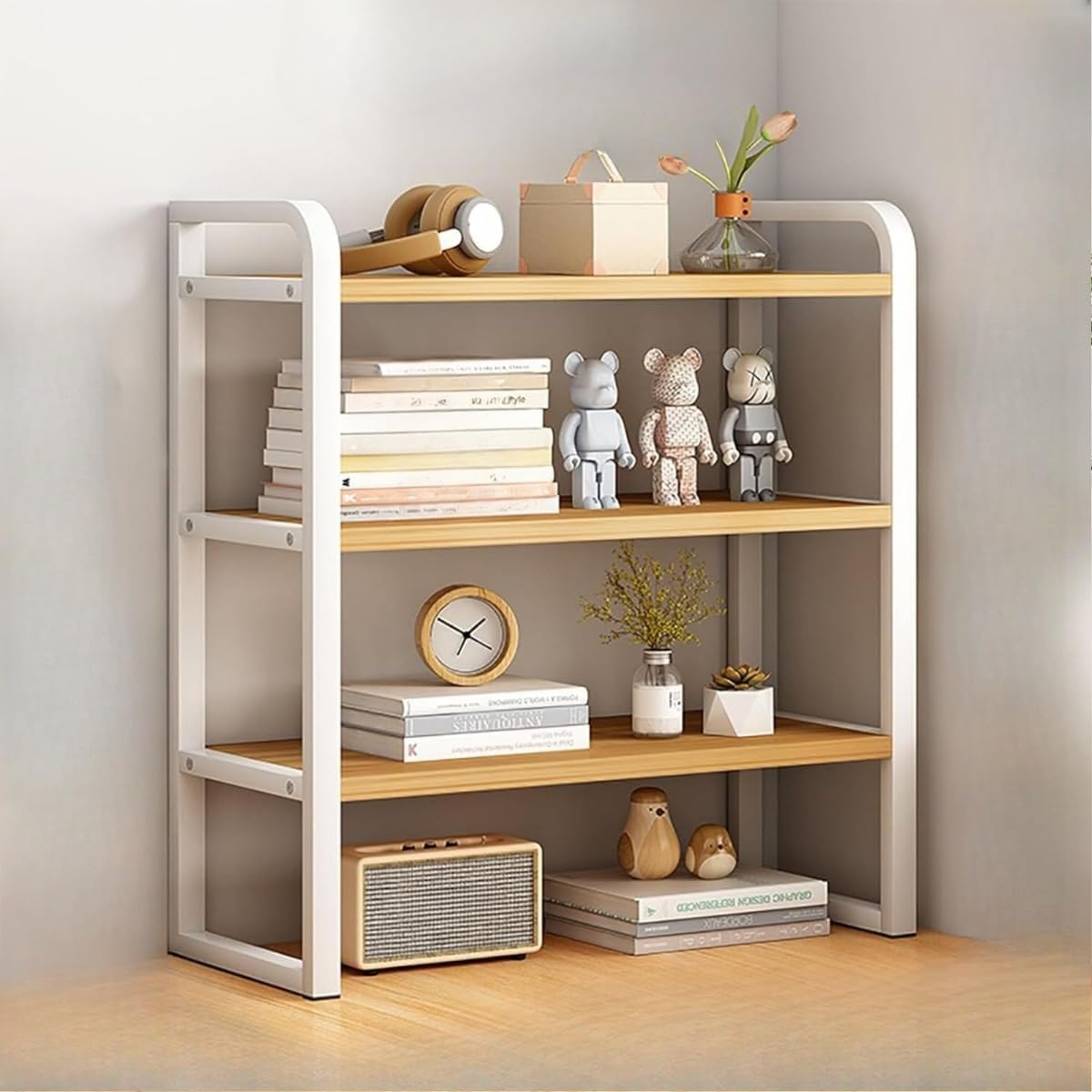 Conutoo卓 上 ラ ッ ク 机上棚 デスク 幅 棚 メタル 棚 机上棚 机上本棚 デスク上置き棚 収納 組み立て簡単 机上整理