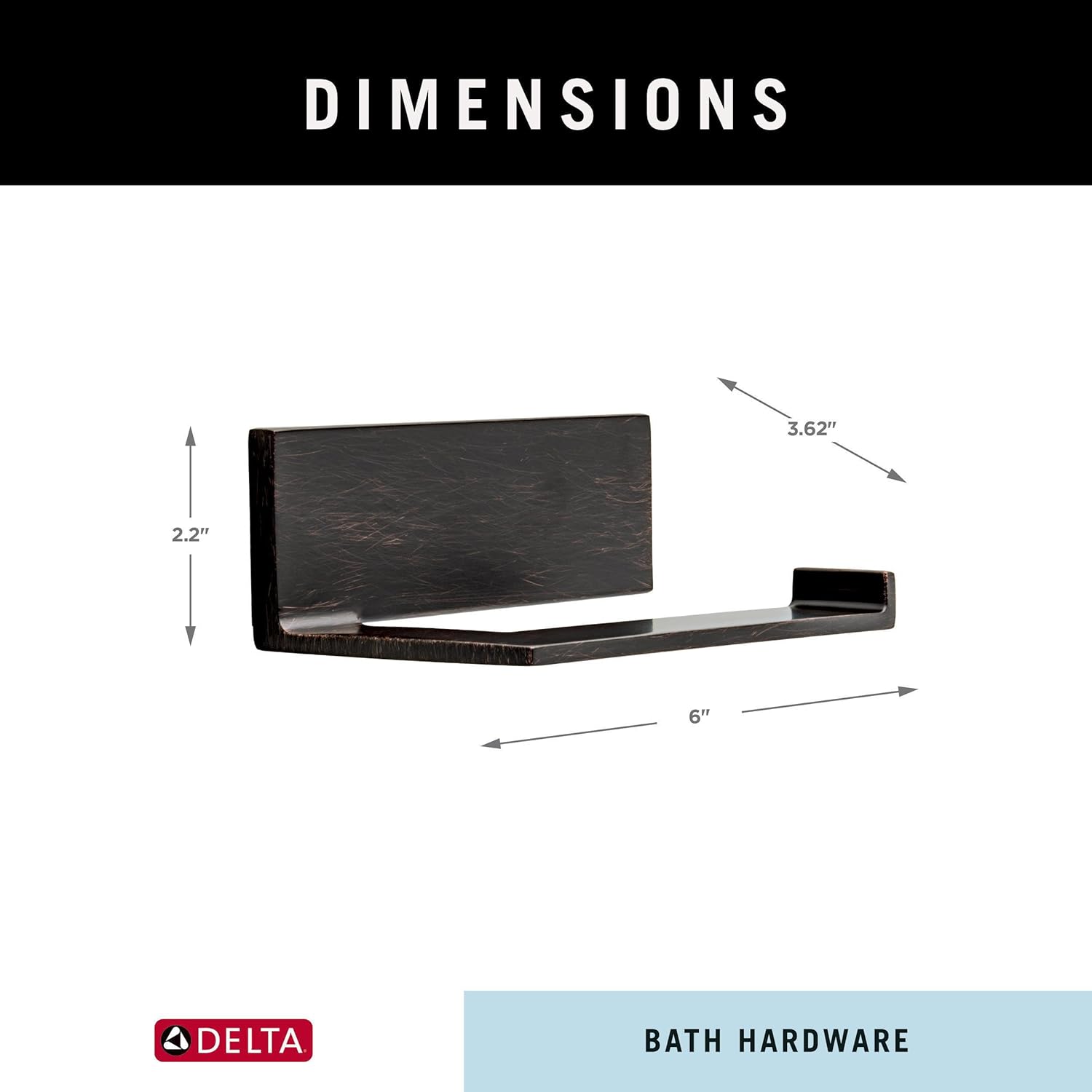 Delta Vero (1-Pack) Toilet Paper Holder Venetian Bronze Tissue Roll Holder for Bathroom Organization and Storage Single Post Toilet Tissue Holder Wall Bathroom Accessories 77750-RB