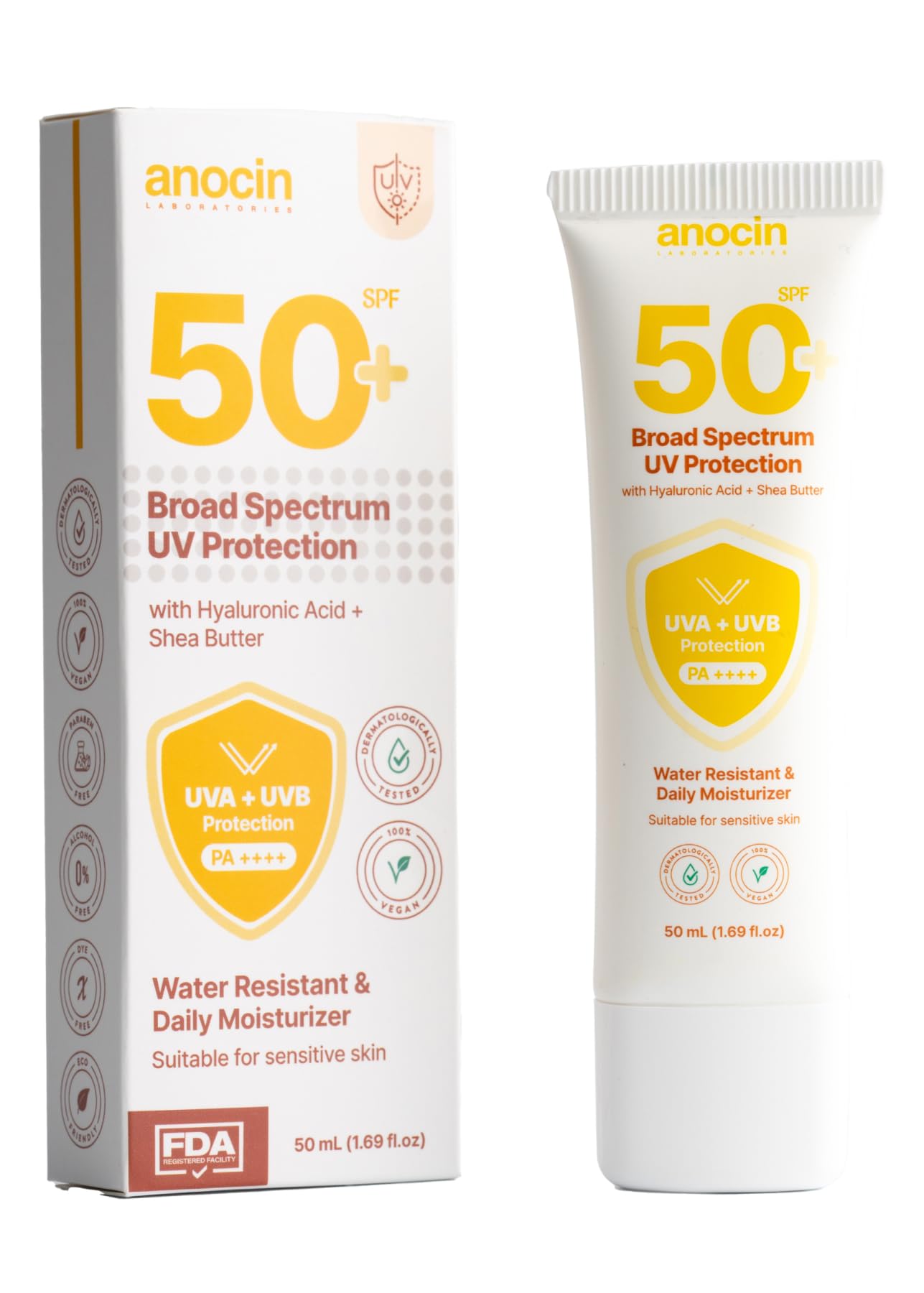 anocin broad Güneş Kremi Yüksek Koruma Spf 50 Nemlendirici Etkili Güneş Koruyucu Krem