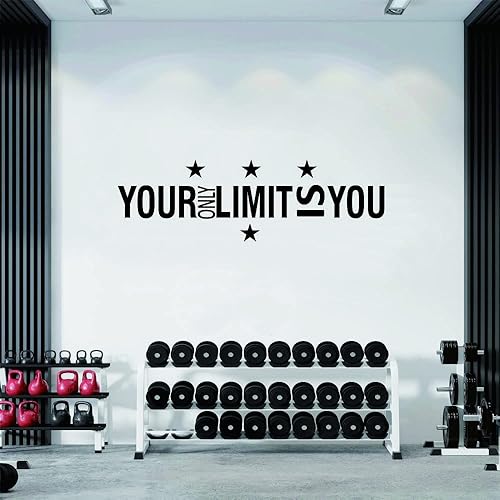 Miniatura 3 de Calcomanía innovadora para pared, diseño de frase motivacional, de PVC, extraíble, para sala de estudio y dormitorio, 11 x 36 pulgadas (negro,