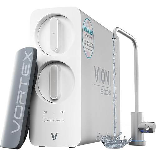 VIOMI 600GPD RO Water Filtration System, TDS and PFOS/PFOA Reduction, 9-Stage Reverse Osmosis Water Filter, NSF/ANSI 42, 53, and 372 Certified, Tankless Reverse Osmosis System Under Sink with Faucet