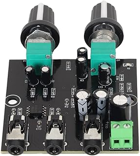 Stereo Sound Signal Mixer Board Module, 2 Inputs 1 Output 3.5MM Interface 2X Low Voltage Headphone Amplifier Board Module