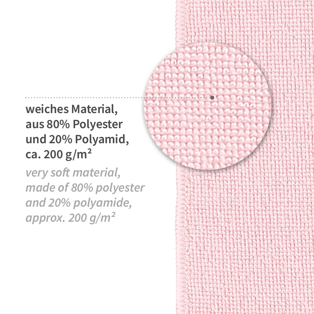 100 Stück Hygoclean Mikrofasertücher Micro Master Light | Polyester/Polyamid, rosa, L: 40cm, B: 40cm, Karton, Reinigungstücher, Mikrofasertücher, Putztücher | Polyester/Polyamid, L: 40 cm, B: 40 cm, Karton, Reinigungstücher, Putztücher