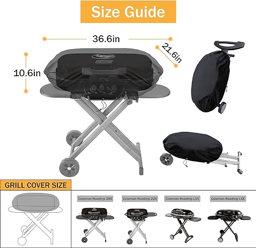 Miniatura 2 de Cubierta de parrilla portátil resistente para Coleman Roadtrip 285LXLXXLXE y Smoke Hollow 205 Grills, cubierta de parrilla pequeña al aire libre,