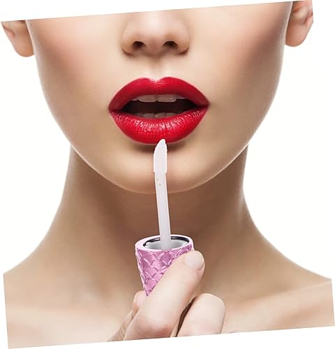 Miniatura 6 de 4 unids sirena Lip Gloss Tube Clear Stand Lip Balm Container Pink Marbles Lip Balm Botellas Vacías Sirena, As Shown 3
