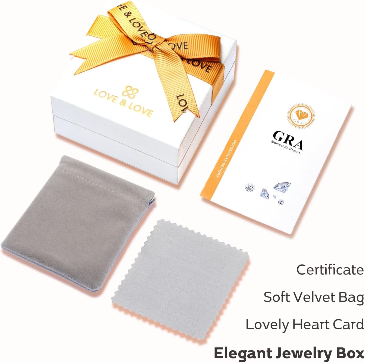 LOVE&LOVE Moissanite Tennis Bracelet for Women, Adjustable 18K White Gold Plated 925 Sterling Silver Bracelet, 3mm D VVS1 Round Cut, Luxury Jewelry Gift for Wife Mom Girlfriend Birthday Anniversary - Image 7