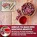 Premium 135 Hibiscus Tea Bags, Pure, Organic, Non-GMO, Made Of 100% Hibiscus Flowers, Loose Flower Hibiscus Herbal Tea, Hibiscus Flower Tea, No Sugar, No Caffeine, No Gluten, No Sugar, Vegan